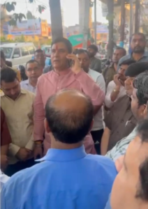 Modinagar bank fraud protest outside Ujjivan Small Finance Bank