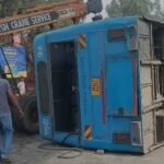 Roadways Bus Overturns